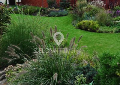 projekt ogrodu, rabata bylinowa, trawy ozdobne